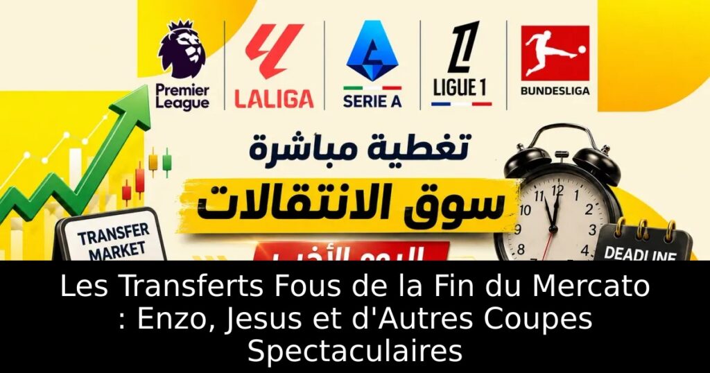 Les Transferts Fous de la Fin du Mercato : Enzo, Jesus et d&rsquo;Autres Coupes Spectaculaires