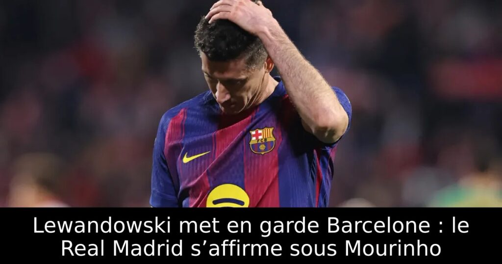 Lewandowski met en garde Barcelone : le Real Madrid s’affirme sous Mourinho