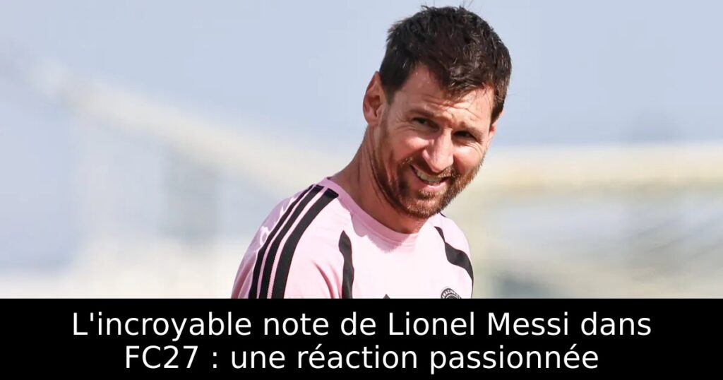 L&rsquo;incroyable note de Lionel Messi dans FC27 : une réaction passionnée