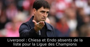 Liverpool : Chiesa et Endo absents de la liste pour la Ligue des Champions