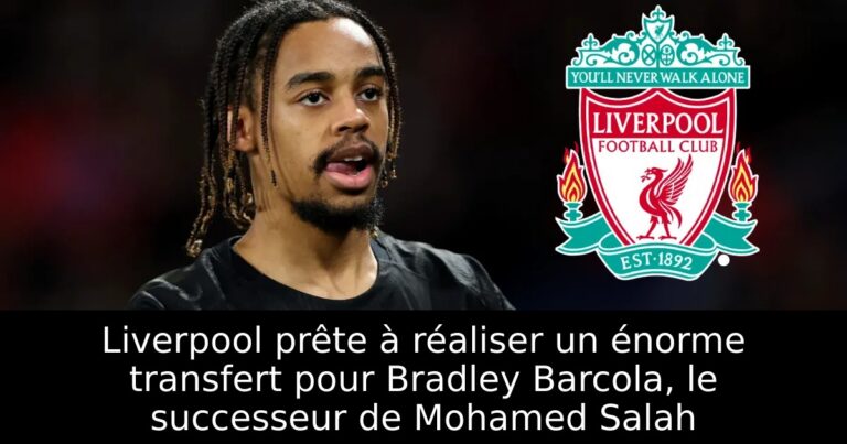 Liverpool prête à réaliser un énorme transfert pour Bradley Barcola, le successeur de Mohamed Salah