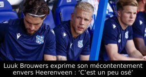 Luuk Brouwers exprime son mécontentement envers Heerenveen : ‘C’est un peu osé’