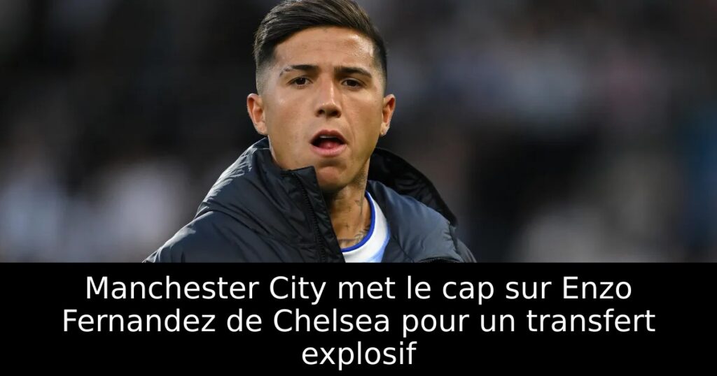 Manchester City met le cap sur Enzo Fernandez de Chelsea pour un transfert explosif