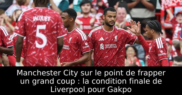 Manchester City sur le point de frapper un grand coup : la condition finale de Liverpool pour Gakpo