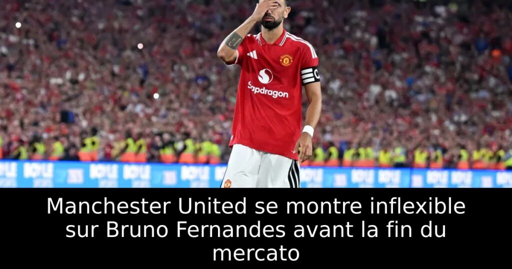 Manchester United se montre inflexible sur Bruno Fernandes avant la fin du mercato