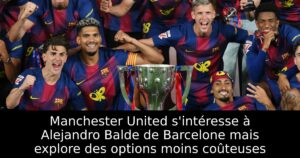 Manchester United s&rsquo;intéresse à Alejandro Balde de Barcelone mais explore des options moins coûteuses
