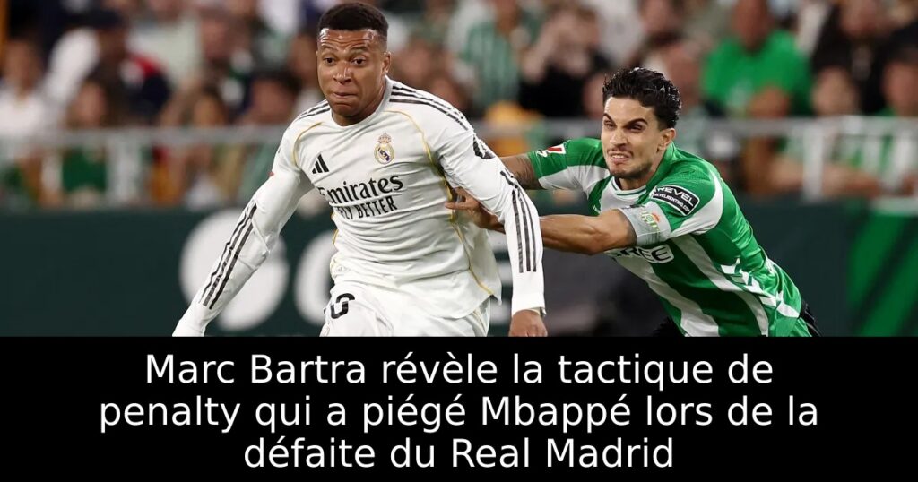 Marc Bartra révèle la tactique de penalty qui a piégé Mbappé lors de la défaite du Real Madrid