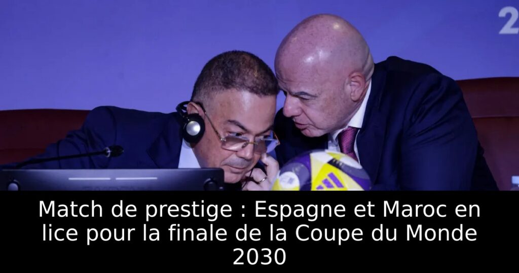 Match de prestige : Espagne et Maroc en lice pour la finale de la Coupe du Monde 2030