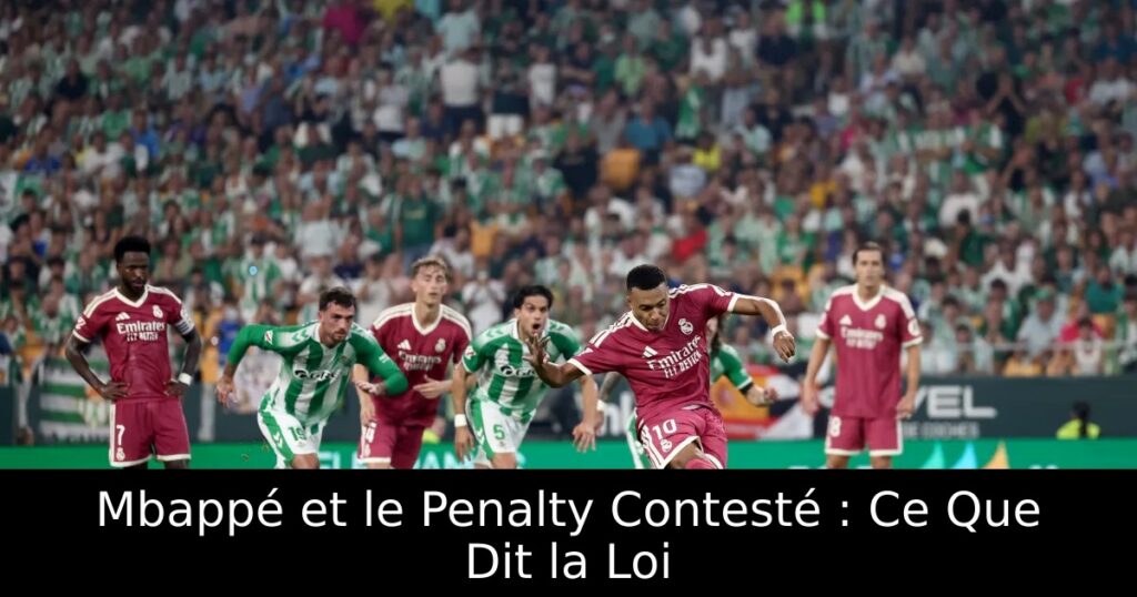Mbappé et le Penalty Contesté : Ce Que Dit la Loi