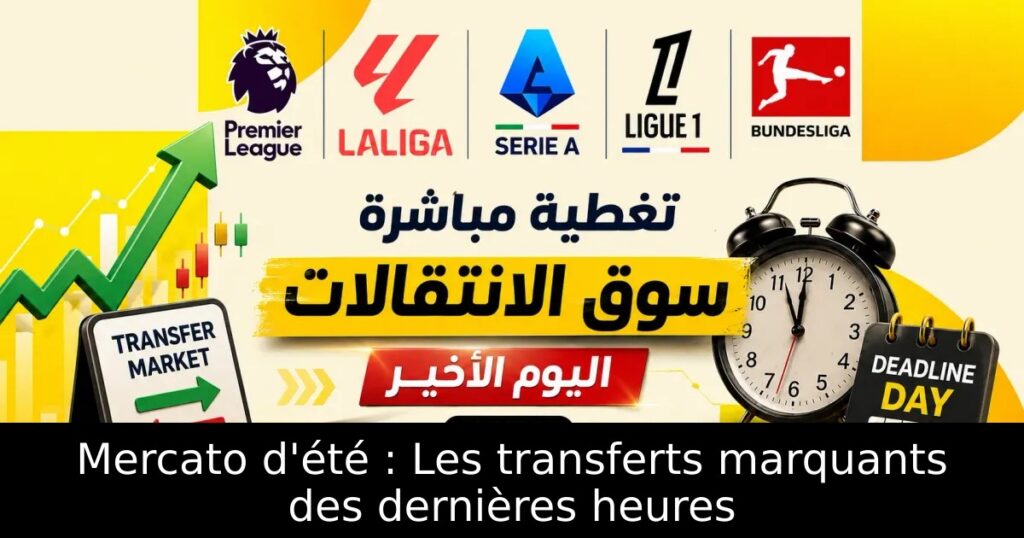 Mercato d&rsquo;été : Les transferts marquants des dernières heures