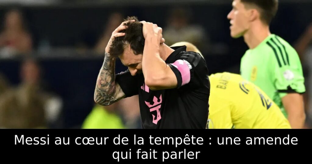 Messi au cœur de la tempête : une amende qui fait parler