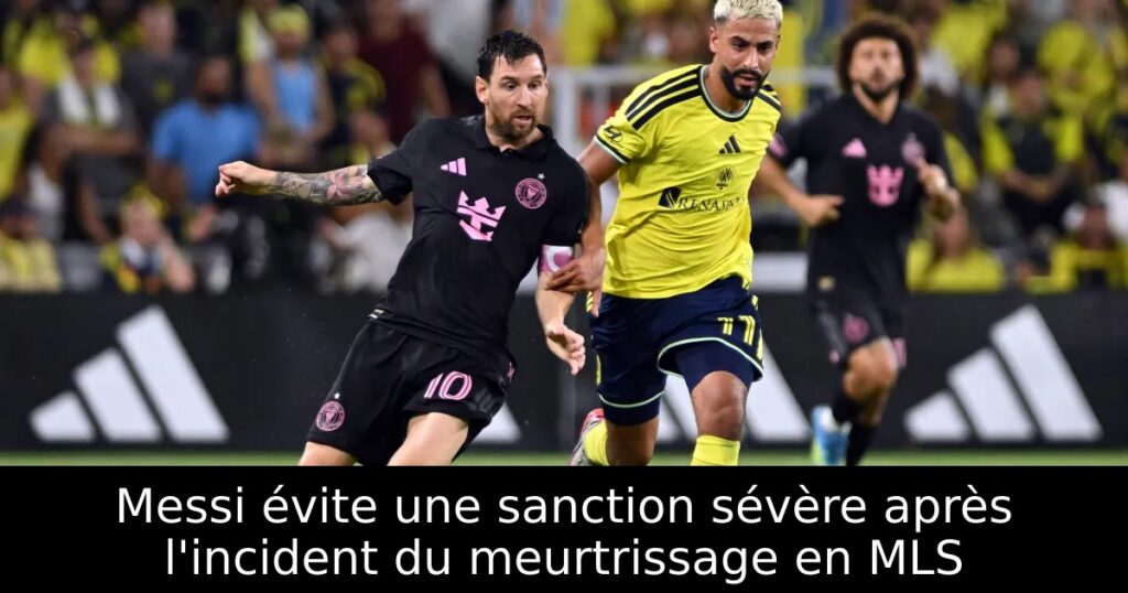 Messi évite une sanction sévère après l&rsquo;incident du meurtrissage en MLS