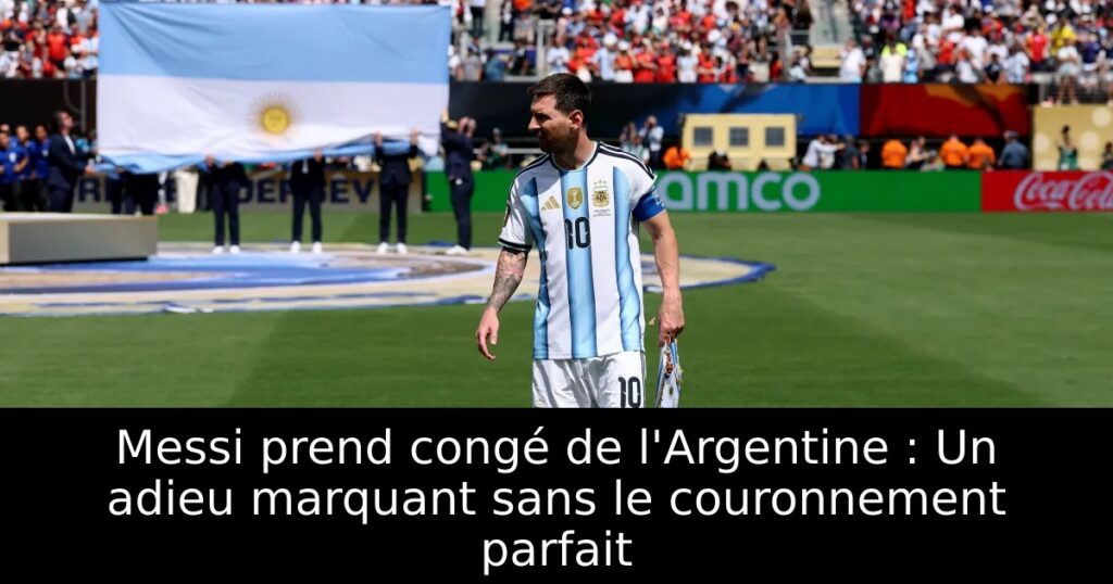 Messi prend congé de l&rsquo;Argentine : Un adieu marquant sans le couronnement parfait