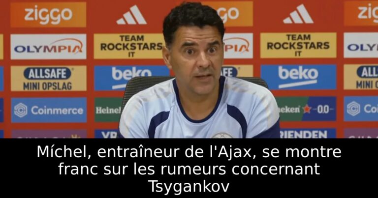 Míchel, entraîneur de l'Ajax, se montre franc sur les rumeurs concernant Tsygankov