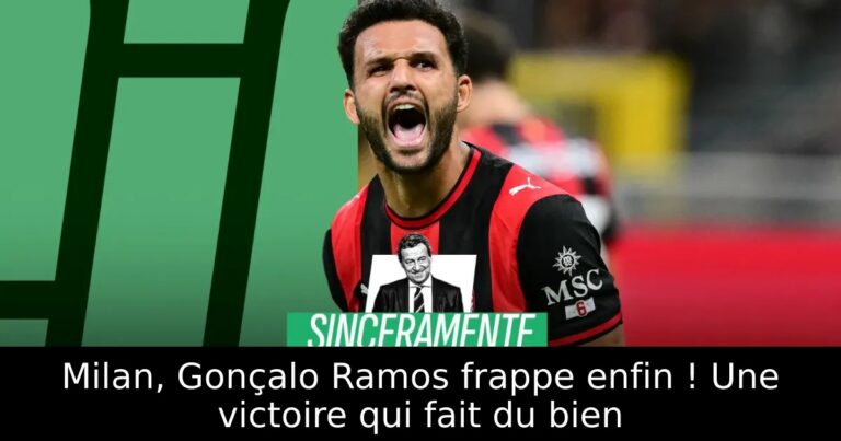 Milan, Gonçalo Ramos frappe enfin ! Une victoire qui fait du bien
