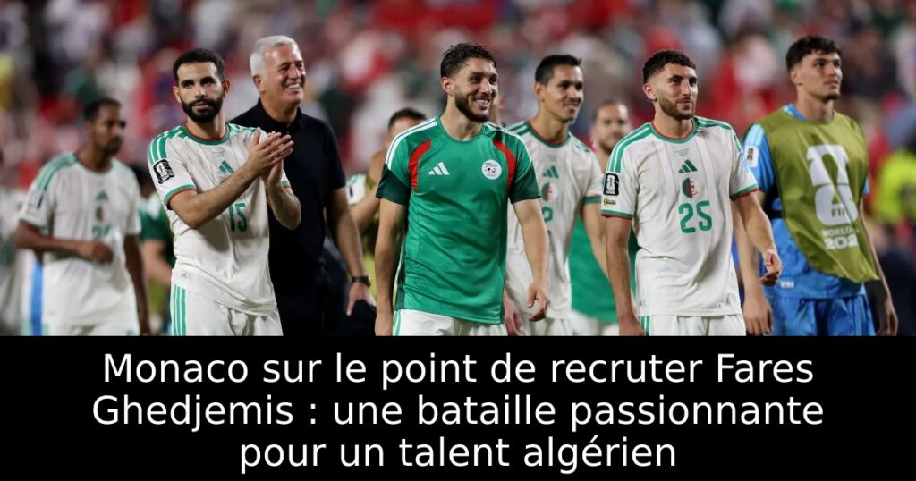 Monaco sur le point de recruter Fares Ghedjemis : une bataille passionnante pour un talent algérien