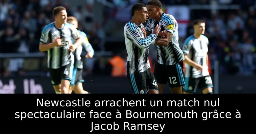 Newcastle arrachent un match nul spectaculaire face à Bournemouth grâce à Jacob Ramsey
