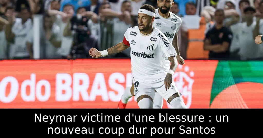 Neymar victime d&rsquo;une blessure : un nouveau coup dur pour Santos