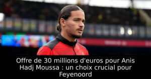 Offre de 30 millions d&rsquo;euros pour Anis Hadj Moussa : un choix crucial pour Feyenoord