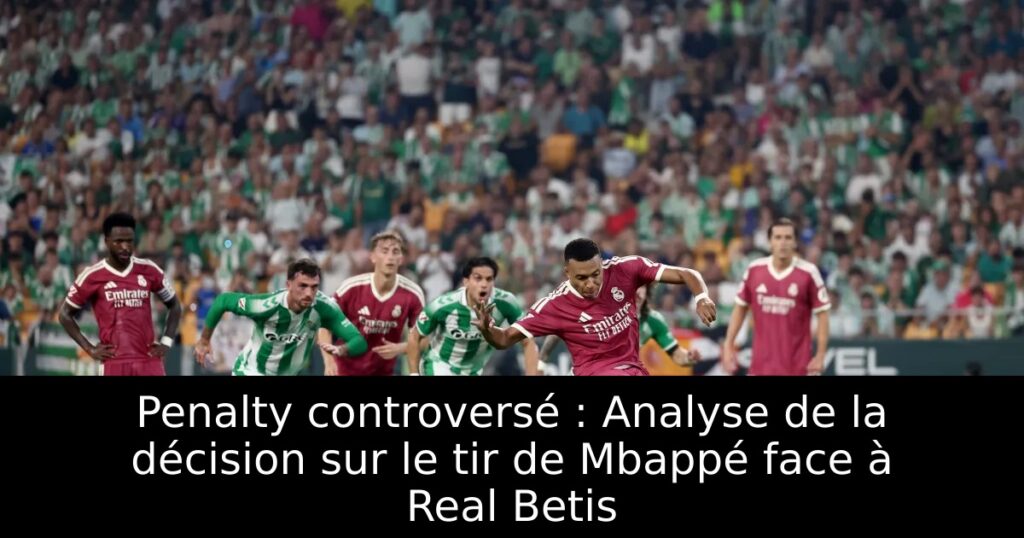 Penalty controversé : Analyse de la décision sur le tir de Mbappé face à Real Betis