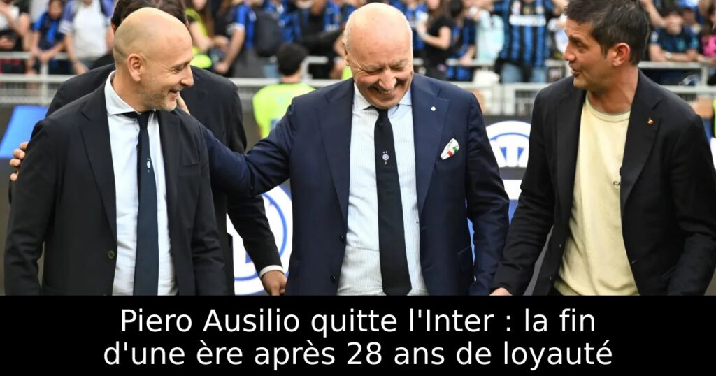 Piero Ausilio quitte l&rsquo;Inter : la fin d&rsquo;une ère après 28 ans de loyauté
