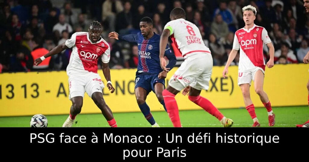 PSG face à Monaco : Un défi historique pour Paris