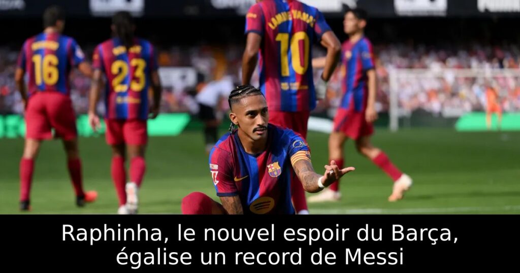 Raphinha, le nouvel espoir du Barça, égalise un record de Messi