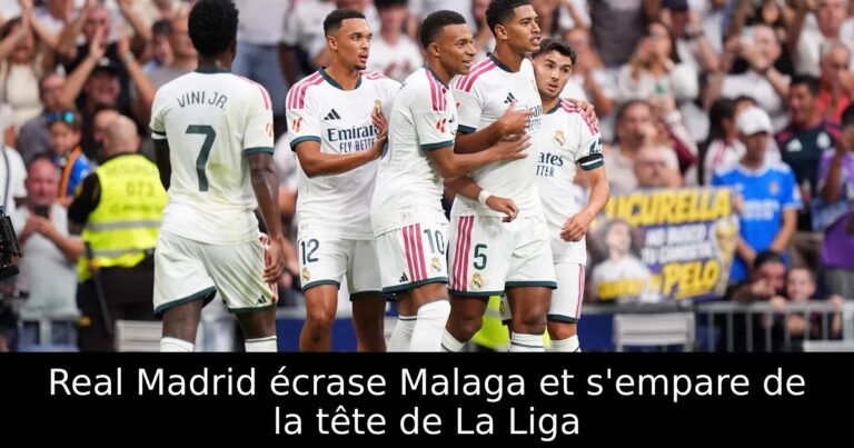 Real Madrid écrase Malaga et s'empare de la tête de La Liga