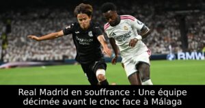 Real Madrid en souffrance : Une équipe décimée avant le choc face à Málaga