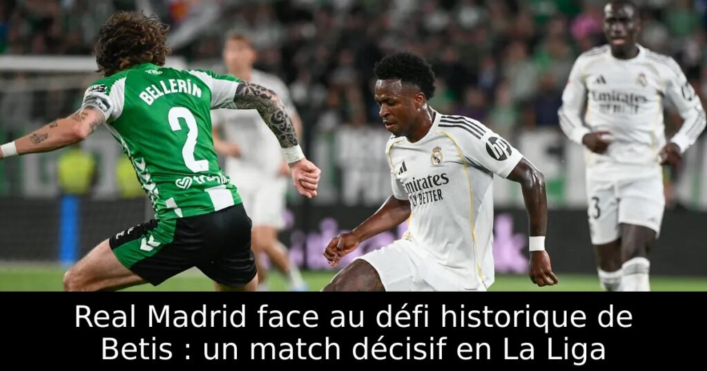 Real Madrid face au défi historique de Betis : un match décisif en La Liga