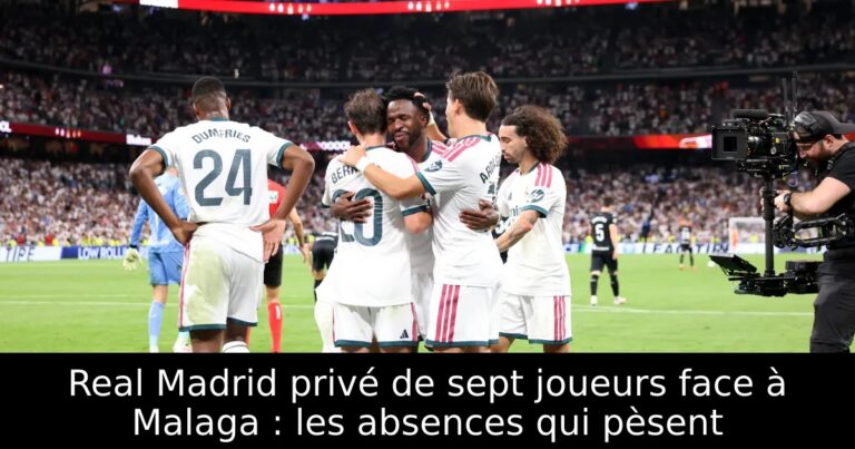 Real Madrid privé de sept joueurs face à Malaga : les absences qui pèsent