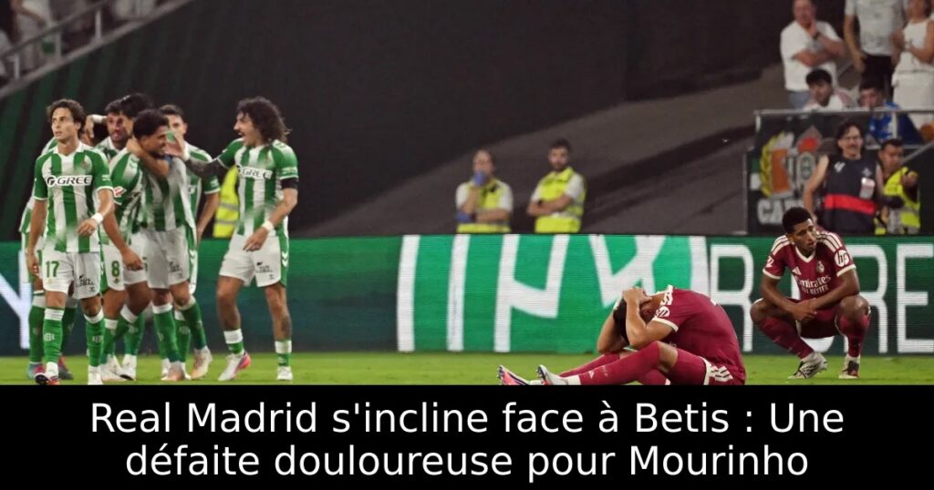 Real Madrid s&rsquo;incline face à Betis : Une défaite douloureuse pour Mourinho