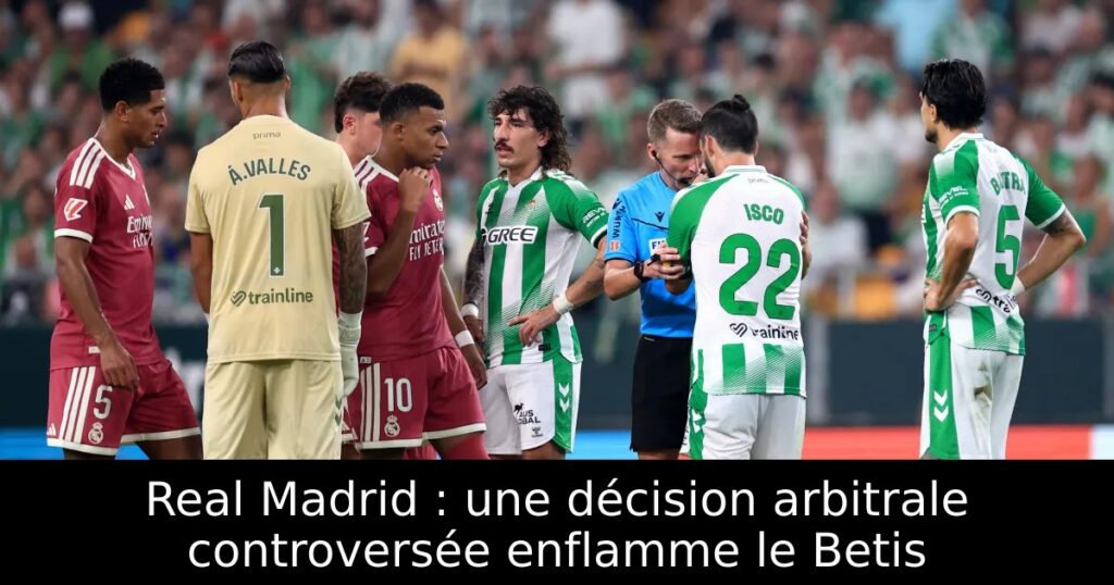 Real Madrid : une décision arbitrale controversée enflamme le Betis