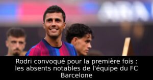 Rodri convoqué pour la première fois : les absents notables de l&rsquo;équipe du FC Barcelone