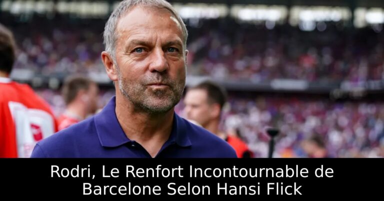 Rodri, Le Renfort Incontournable de Barcelone Selon Hansi Flick