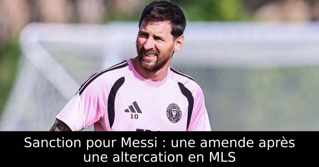 Sanction pour Messi : une amende après une altercation en MLS