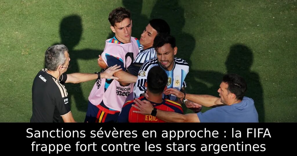 Sanctions sévères en approche : la FIFA frappe fort contre les stars argentines