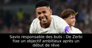 Savio responsable des buts : De Zerbi fixe un objectif ambitieux après un début de rêve