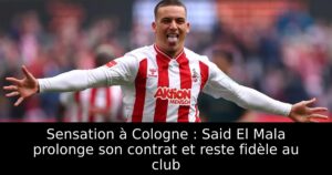 Sensation à Cologne : Said El Mala prolonge son contrat et reste fidèle au club