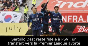 Sergiño Dest reste fidèle à PSV : un transfert vers la Premier League avorté