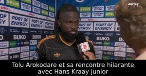 Tolu Arokodare et sa rencontre hilarante avec Hans Kraay junior