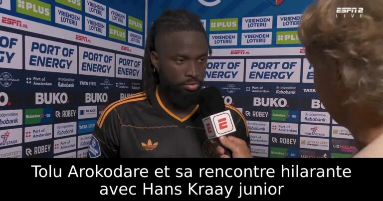 Tolu Arokodare et sa rencontre hilarante avec Hans Kraay junior