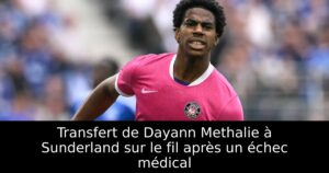 Transfert de Dayann Methalie à Sunderland sur le fil après un échec médical