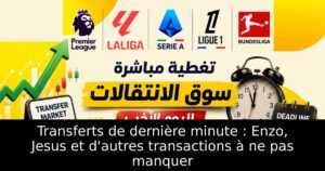 Transferts de dernière minute : Enzo, Jesus et d&rsquo;autres transactions à ne pas manquer