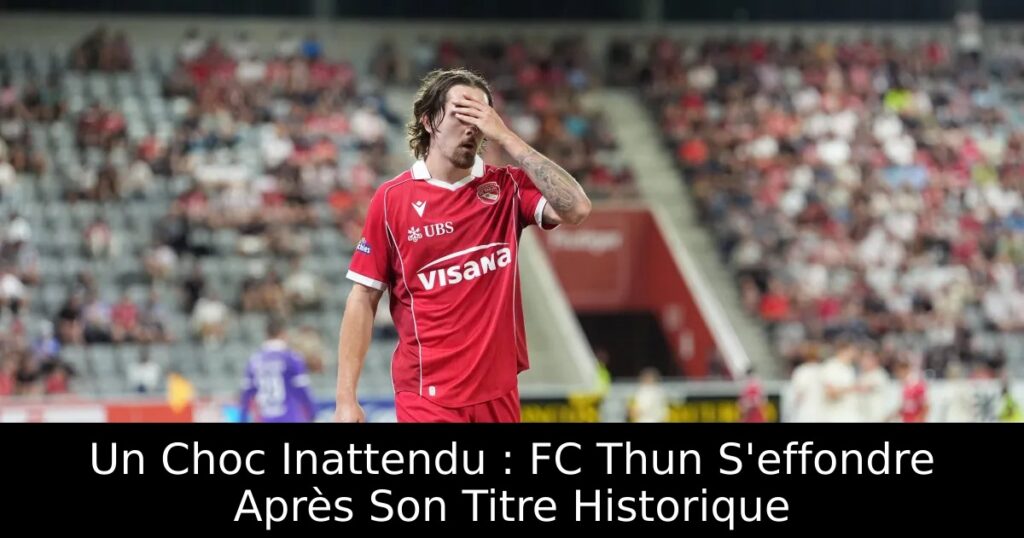 Un Choc Inattendu : FC Thun S&rsquo;effondre Après Son Titre Historique