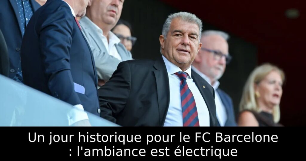 Un jour historique pour le FC Barcelone : l&rsquo;ambiance est électrique