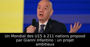 Un Mondial des U15 à 211 nations proposé par Gianni Infantino : un projet ambitieux
