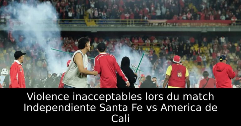 Violence inacceptables lors du match Independiente Santa Fe vs America de Cali