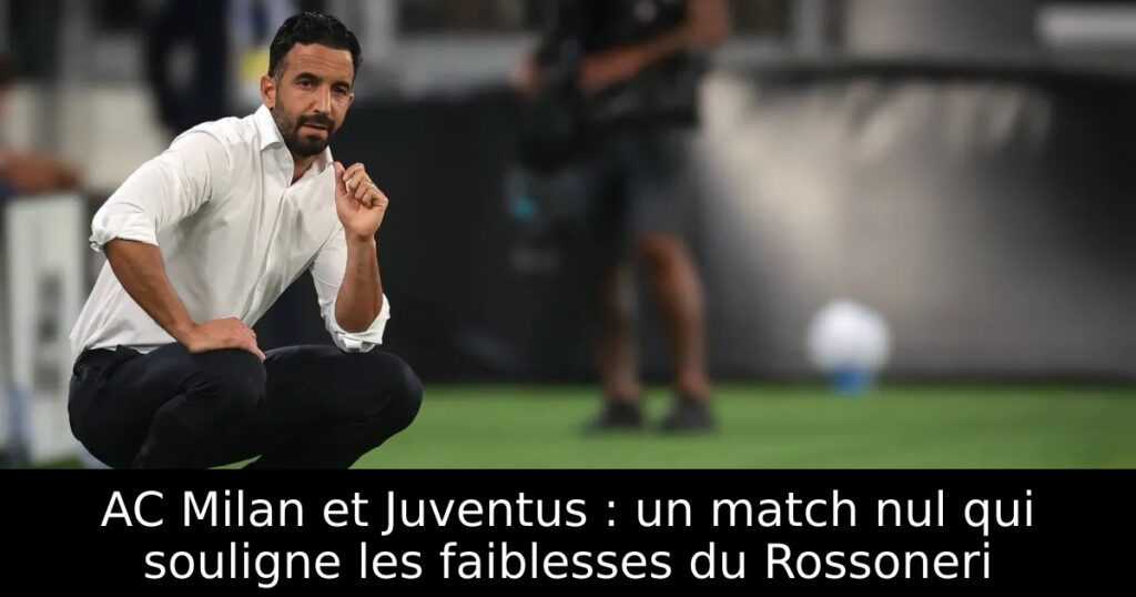 AC Milan et Juventus : un match nul qui souligne les faiblesses du Rossoneri