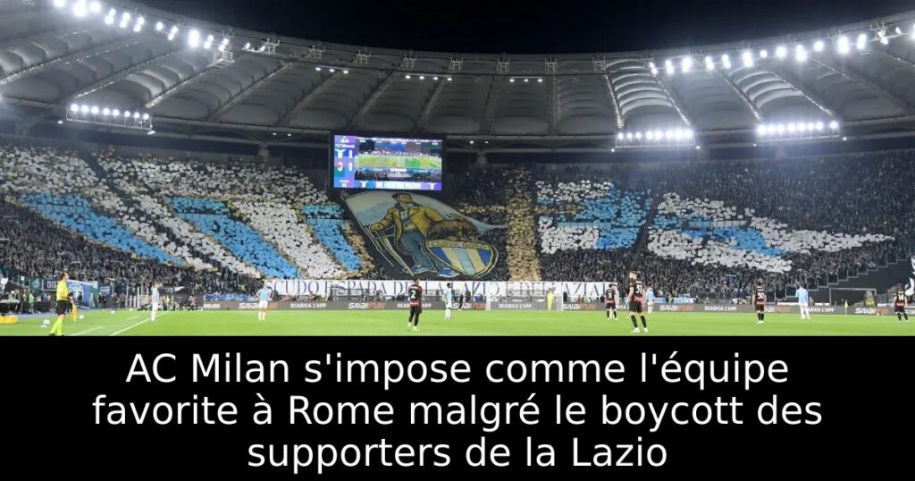 AC Milan s&rsquo;impose comme l&rsquo;équipe favorite à Rome malgré le boycott des supporters de la Lazio